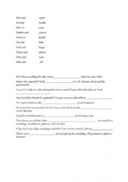 English Worksheet: Binominals