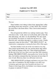 English Worksheet: English exam