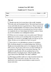 English Worksheet: English exam