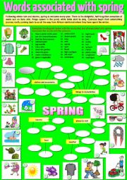 English Worksheet: Words associated with spring. 