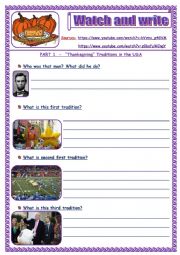 English Worksheet: Celebrating Thanksgiving Today