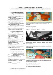 English Worksheet: Theres a rang-tan in my bedroom