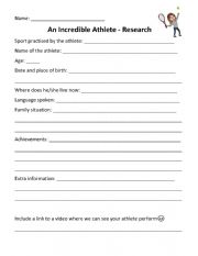 Research on an athlete