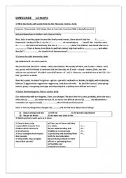 English Worksheet: mid term test 1