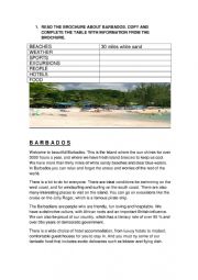 English Worksheet: BARBADOS