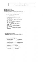 English Worksheet: worksheet