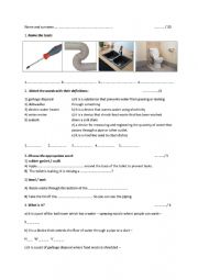 English Worksheet: plumbing