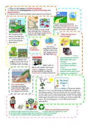 English Worksheet: global warming and deforestation