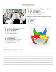 English Worksheet: Teamwork Listening Activity