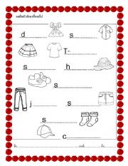 English Worksheet: clothes