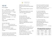 English Worksheet: Song: Sk8r Boi
