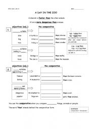 English Worksheet: Grammar sheet Comparative