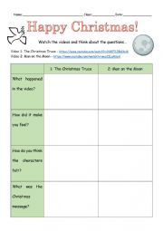 English Worksheet:  Christmas mini movies quiz