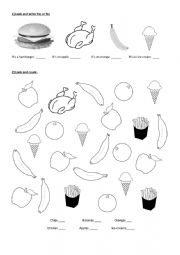 English Worksheet: Food