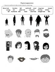 English Worksheet: Physical Appearance vocabulary