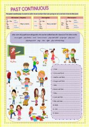 English Worksheet: PAST CONTINUOUS