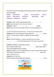 English Worksheet: going on holiday