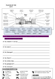 English Worksheet: Places in the city