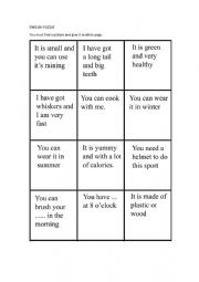 English Worksheet: English puzzle