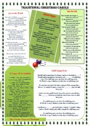 English Worksheet: Traditional Christmas Carols