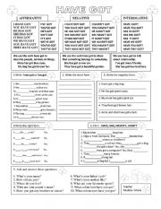 English Worksheet: Have got