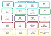 English Worksheet: wh-questions speaking cards in Present Perfect Tense