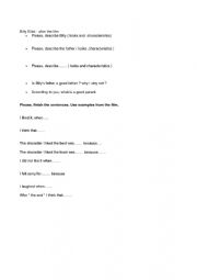 English Worksheet: Billy Elliot - after the film