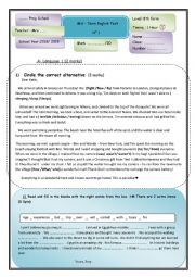 English Worksheet: 8 form mid term test