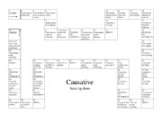 English Worksheet: causasive board game