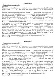 English Worksheet: Moroccan wedding