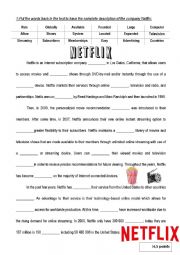 English Worksheet: NETFLIX - Test 