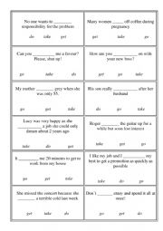 English Worksheet: Warm-up activity (collocations)