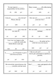 English Worksheet: Warm-up activity (collocations)