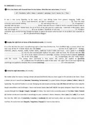 English Worksheet: Mid-term Exam n01 1ST YEAR 2019