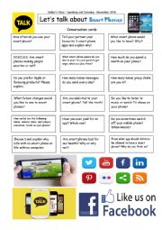 English Worksheet: Lets Talk About Smartphones Conversation