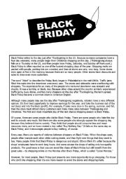 English Worksheet: Black Friday