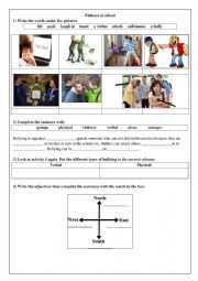 English Worksheet: Violence at school