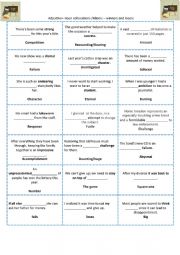 English Worksheet: Collocations and idioms- winners and losers- speaking cards