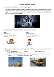 English Worksheet: Grammar activity