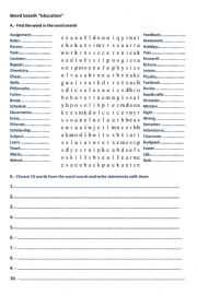 word search education