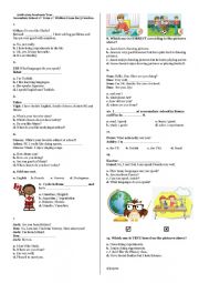 English Worksheet: 5.1.1 Exam (with listening section)