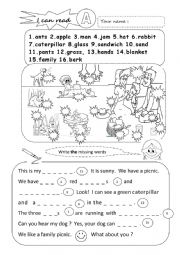 English Worksheet: Lexicon A