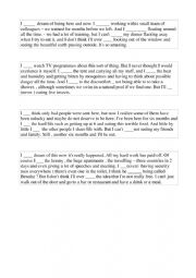 English Worksheet: Game : used to , to be used to, to get used to