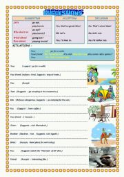 English Worksheet: WAYS OF MAKING AND RESPONDING TO SUGGESTIONS