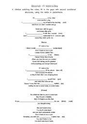 English Worksheet: conditionals!