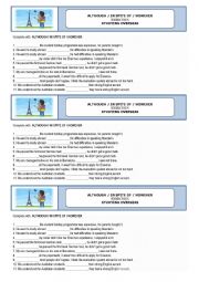 English Worksheet: Although_In spite of_However - fill in exercise