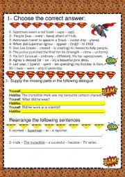 English Worksheet: Superhero