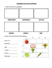 Vegetable game with word search