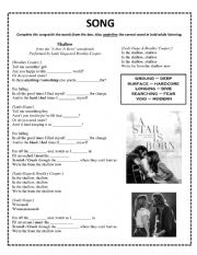 English Worksheet: Shallow 