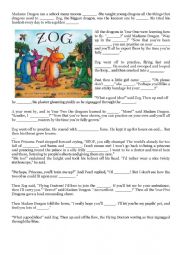 English Worksheet: ZOG (Gap Fill)